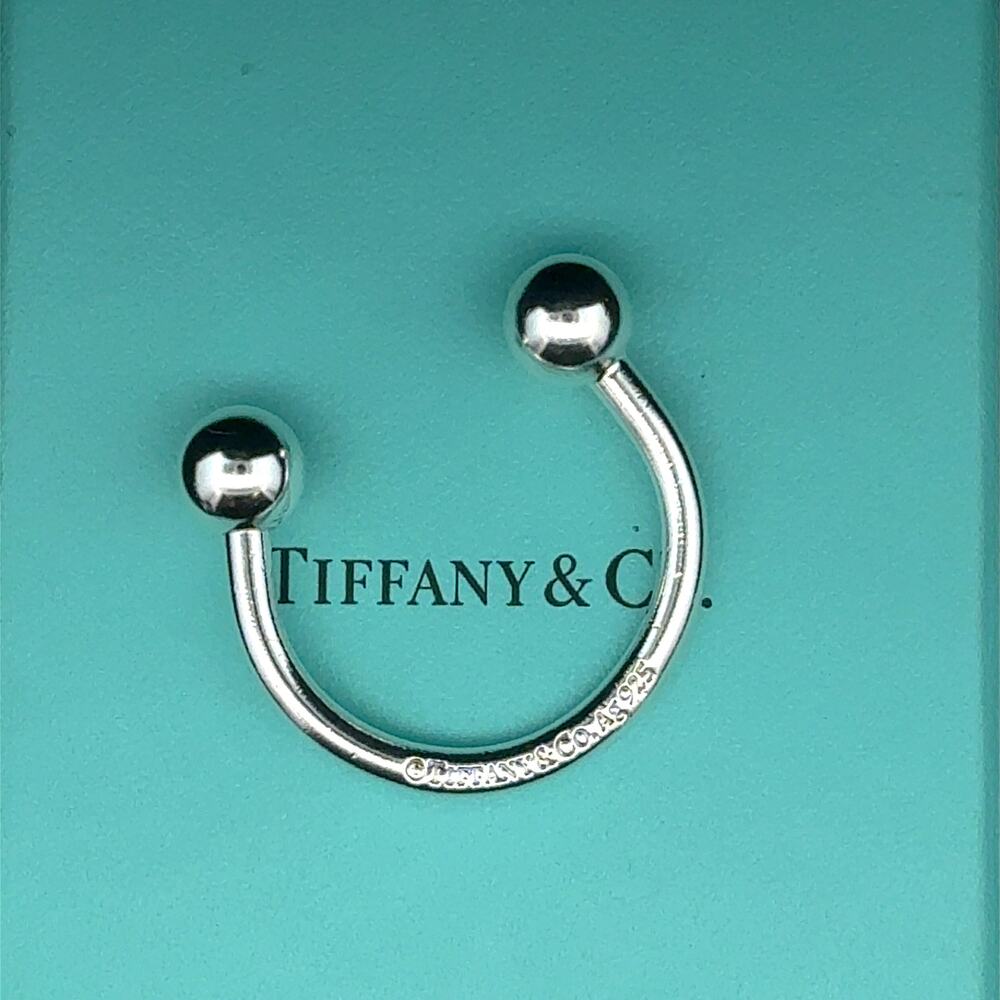 Tiffany & Co. 925 Sterling Silver Horseshoe U Key Ring Keychain